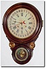 C.1890, Ingraham Round Drop Calendar wall clock.
