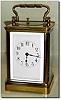 C.1900, French, Brass Cased Carriage Clock, time, strike and repeat in generally good condition.
