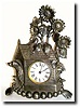 C.1900, American Cast Iron "Dog House" novelty clock