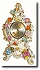C.1950 (modern), German reissue Dresden Porcelain china clock