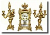 C.1904, Ansonia Clock Co., "Viceroy" Crystal Regulator with matching candelabra.
