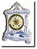 C.1905, Waterbury Blue Delft china clock