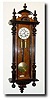 C.1895, German "Regulator Germania" 2-Weight Wall clock