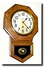 C.1920, Waterbury Clock Co., 8 Inch Arion, solid oak wall clock