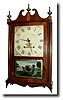 Mixed lot: C.1825 Seth Thomas case and dial now with a C.1835 Jerome brass bushed wooden movement with 42 tooth 'scape (see detail photo).
