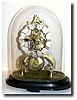 C.1850, English, Single Fusee Skeleton clock and dome.