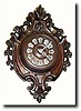 C.1890, French, Carved Oak Cartel clock,