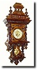 C.1880, German, Berlin Style "Free Swinger" wall clock.