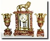 C.1900, French, Red Onyx 3-Piece Crystal Set in very nice condition.