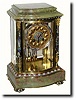 C.1895, French, Onyx and Brass Crystal Regulator,