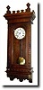 C.1880, Austrian, Gebruder Resch 'Remember' trademark, 3-weight grand sonnerie wall regulator, as-found.