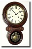 C.1885, Ansonia Clock Co, "KOBE" ionic wall clock, as-found.