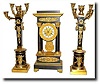 C.1880, French, 3-Piece Empire Mantel set in good condition.