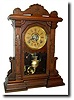 C.1885, E. Ingraham and Co. walnut mantel clock,