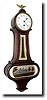 C.1913, New Haven "Wardrop", oval door banjo clock, as-found.