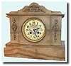 C.1900, French, Tan Onyx and Bronze Mantel clock,