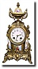 C.1900, French, Gilded Spelter and Porcelain mantel clock,