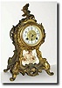 C.1880, Waterbury Clock Co., "Seine" cast and gilded spelter clock