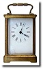 C.1900, French, Brass Cased, time only carriage clock, as-found.