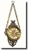 C.1889, New Haven "Chatelaine", wall hanging cartel clock