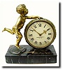 C.1920, Sterling Bronze Co., New York, small desk clock
