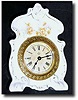 C.1910, Ansonia "Euclid" Porcelain Mantel Clock