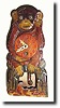 C.1925, German, Animated Monkey Shelf Clock