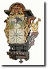 C.1830, Dutch Stoelklok Wall Clock, as-found.