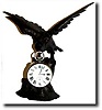 C.1890, Swiss, 8-day, pin set clock, with eagle stand.