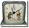 C.1949, Keebler Clock Co., Philadelphia, Pa, Organ Grinder and Bear animated alarm clock,
