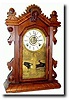 C.1890, Ingraham Clock Co., Bristol, Conn. Walnut shelf clock