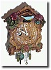 C.1933 (dated), Columbia Time Products, LaSalle, IL, Blue Bird with 3 Flowers, Cuckoo Clock