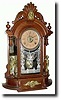 C.1901, Ansonia Clock Co., Ansonia, Conn., "TRIUMPH" walnut parlor clock,