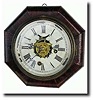 C.1860, Jerome or New Haven, mini octagon time and alarm clock