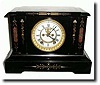 C.1895, Ansonia Clock Co. Black Marble mantel clock