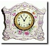 C.1905, Ansonia "La Orne" Porcelain china mantel clock