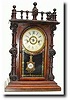 C.1875, Welch, Spring and Co., "GERSTER, V.P." rosewood shelf clock