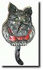C.1935, Lux Clock Mfg Co., Waterbury, Conn., CAT novelty clock (black),