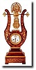 C.1840, French, Inlaid Lyre Clock,