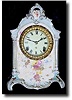 C.1905, Ansonia, Royal Bonn "La Mayenne" china mantel clock