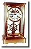 C.1900, French Crystal Regulator with ships wheel balance.