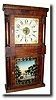 C.1835, C. Jerome and Co., Richmond, Va., 8-day, rack and snail striking, 2-weight shelf clock.