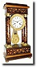 C.1875, French, Inlaid 4 column Empire mantel clock