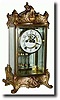 C.1911, New Haven, "THOREAU" 4-glass crystal regulator clock