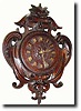 C.1890, French, Carved Oak cartel Clock