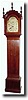 C.1816 Seth Thomas, Plymouth, Conn., 30-hour wooden movement tallcase clock.