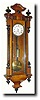 C.1870, Austrian, Gebr. Resch "Remember" rare 1-weight miniature with 4.5" dial.
