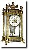C.1890, French, Cloisonné Enamel over brass, fancy crystal regulator