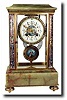 C.1890, French, Cloisonné Enamel over brass, fancy crystal regulator
