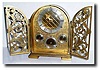 C.1970, Swiss, "Just Clock Co.", bronze desk clock